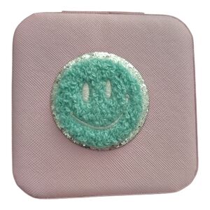Fun‎ Pink Smiley Face Travel Jewelry Box New